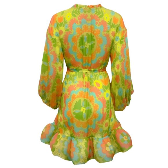 Alexis Green Multi Floral Analia Dress - Picture 3 of 4